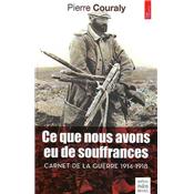 Ce que nous avons eu de souffrances : Carnet de la guerre 1914-1918