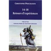 Retours d'expériences 1914-1918